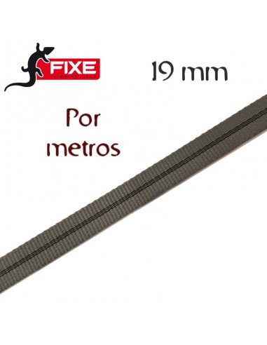 Sangle plate en polyamide 19 mm grise