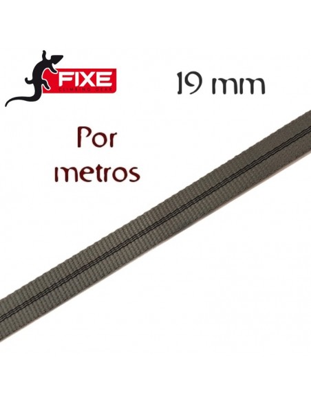 Sangle plate en polyamide 19 mm grise