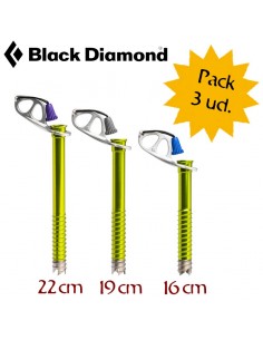 Pack 3 tornillos hielo ultralight - Black Diamond