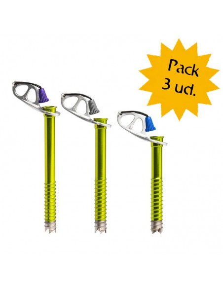 Pack 3 tornillos hielo ultralight - Black Diamond