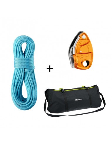 Emballage Grigri PLUS + Cordon Edelrid Bon (80m) + doublure de sac