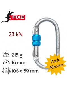 Pack 10 Adur - mosquetones de acero industria - Fixe