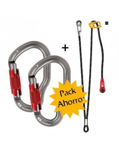 Pack Progress Adjust Y + 2 mosquetones Vertigo Twist-Lock - Petzl