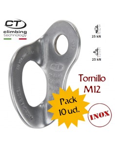 Plate 12 (pack 10 unidades) - Plaqueta inoxidable AISI 316L - Climbing Technology