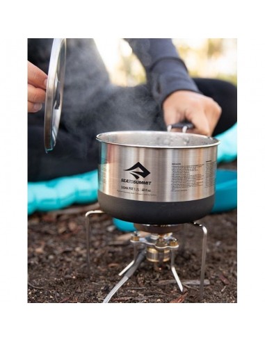 Vue mer au sommet en acier inoxydable