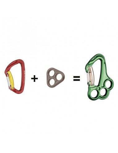 Vlad Twin Gate - Placa multianclaje con mosquetón - Grivel-