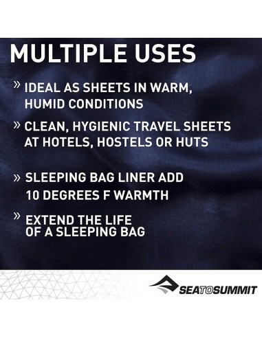 étendre la doublure standard - sac de draps de coton - être au sommet