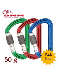 Pack 3 Shadow screwgate (3 colores) - Mosquetones rosca - DMM