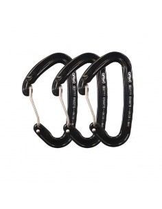 Pack 3 Wifi Negro - Mosquetón ultraligero gatillo alambre - Qi\'Roc 2