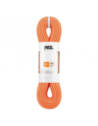 Volta guide 9mm 60m (Naranja) - Cuerda triple homologación para alpinismo técnico - Petzl