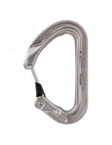 Ange S Gris - Mosquetón compacto ultraligero con gatillo MonoFil Keylock - Petzl