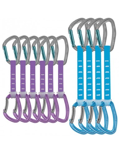 Pack 10 Djinn Axess (6 x 11 cm Violeta + 4 x 17cm Azul) - Petzl