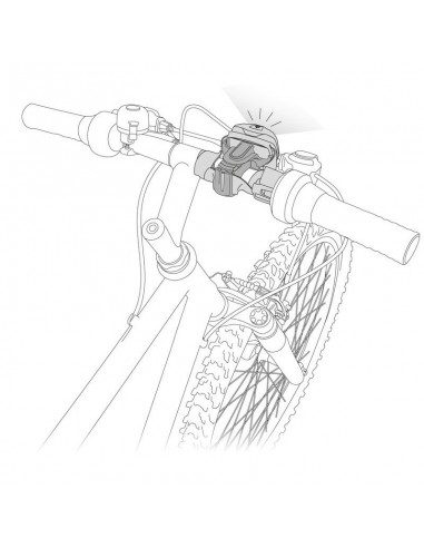 Bike Adapt - Pletina para fijar un frontal Petzl en el manillar o en el sillín de una bici - Petzl