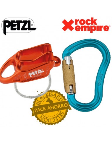 Reverso de Petzl + HMS Magnum...