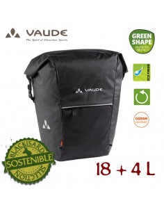 road master roll-it ciré (noir) - sac de vélo 18+4l - vaude