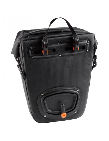 road master roll-it ciré (noir) - sac de vélo 18+4l - vaude