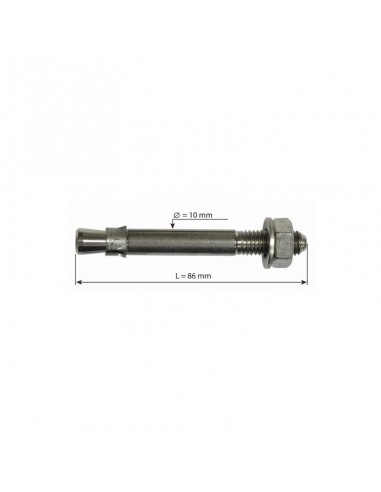 Pack 10 tornillo expansión Inox. M10 x 86mm - Raumer