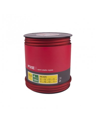 Pro Rope (Roja) (Bobina 100m) - Cuerda semi-estática para trabajos verticales - Fixe-Roca