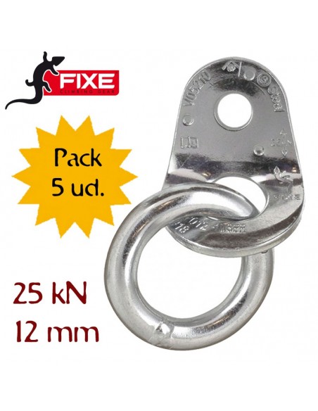 Pack 5 plaquetas con anilla bicromatada 12mm - Fixe