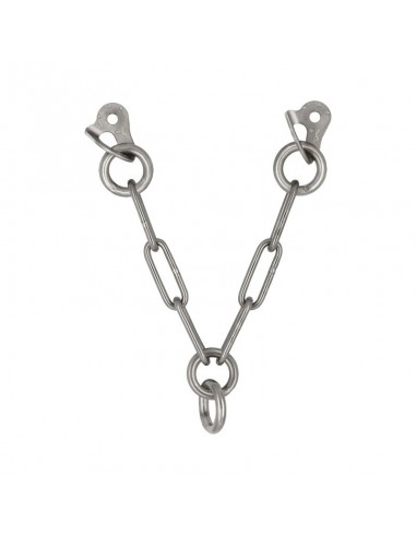 Reunión en V con doble anilla inox. A316L D10 - Fixe