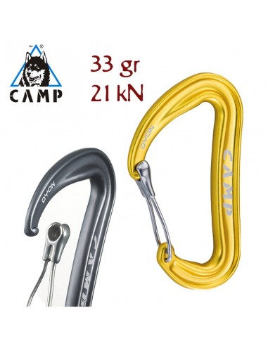 Dyon (Yellow) - Mosquetón superligero con anti-enganche - Camp