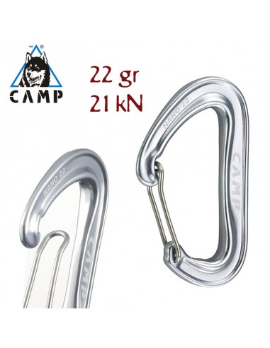 Nano 22 (Titanium) - Mosquetón pequeño y ultraligero - Camp