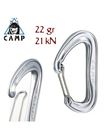 Nano 22 (Titanium) - Mosquetón pequeño y ultraligero - Camp