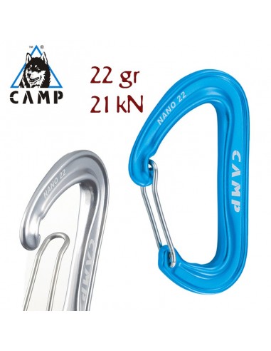 Nano 22 (Light Blue) - Mosquetón pequeño y ultraligero - Camp