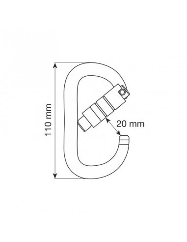 Oval XL 2Lock - Mosquetón ovalado - Camp