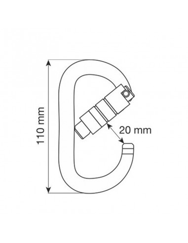 ovale xl 3lock - mousqueton de sécurité ovale - camp
