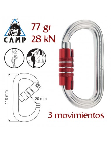 Oval XL 3Lock - Mosquetón ovalado - Camp