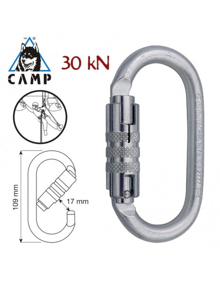 Oval Pro 2Lock - Mosquetón ovalado de acero - Camp