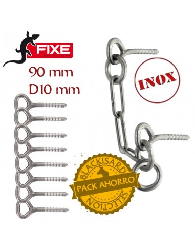 Pack 8 tensores inox. A 316L + reunión D tensores con anilla - Fixe