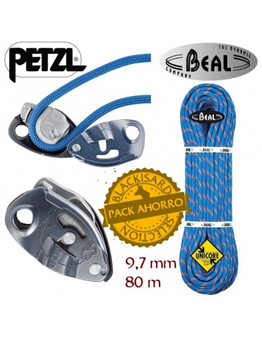 Pack cuerda Booster de 80m con Grigri...