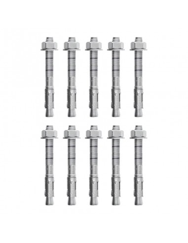pack 10 paraboles inox. a 316l m10 x 90mm - vis de dilatation inox - frais