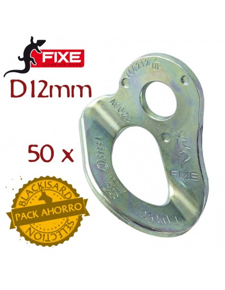 Pack 50 Fixe 1 D12mm - Plaqueta acero ecotri - Fixe