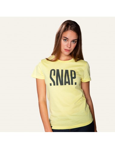 logo t-shirt (jaune) - chemise manches courtes femme - snap