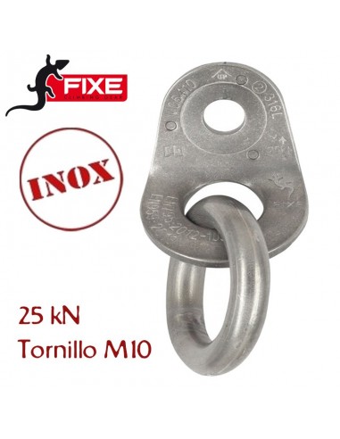 Plaqueta con anilla inoxidable 316L...