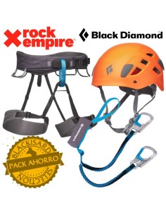 Pack ferrata Teresina - Arnés, casco y disipador para vía ferrata