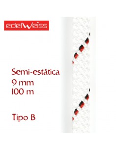 Speleo-2 9 mm - Cuerda para Espeleología 100 m (Blanca) - Edelweiss