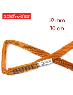 tubulaire 19 mm - anneau confortable de ruban plat 19 mm (30 cm) - edelweiss