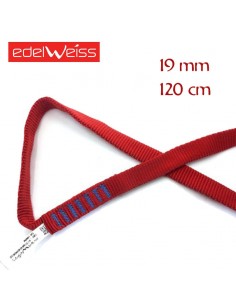 tubulaire 19 mm - anneau confortable de ruban plat 19 mm (120 cm) - edelweiss