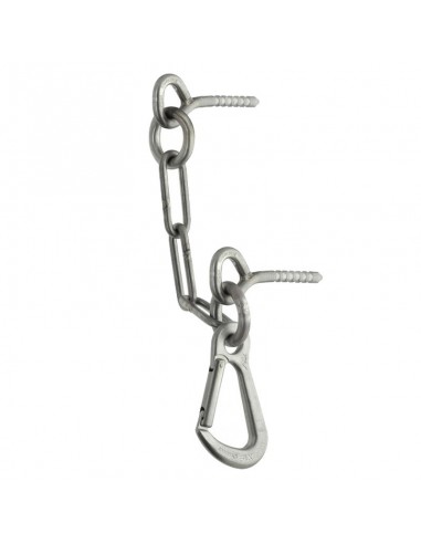 Descuelgue inox. con mosqueton draco y anclajes químicos - Fixe