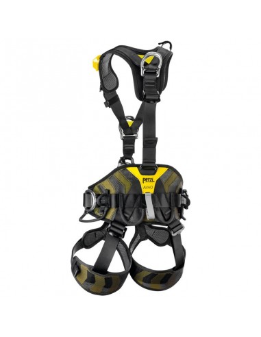 Avao Bod Fast (Negro/Amarillo)- Arnés confortable anticaídas para sujeción y suspensión - Petzl