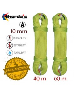 Pack Dana 40m 10mm + Dana 60m 10mm - cuerda barrancos - Korda\'s