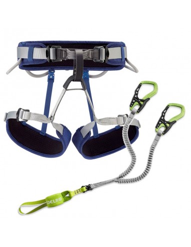 Pack Corax (azul) + Cable Comfort VI - pack ferrata - Petzl/Edelrid