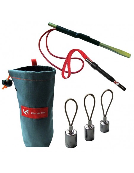 Pack plomos plus - Remachador + Extractor + bolsa same + 6 plomos (2M + 2L + 2XL) - Kop de gas