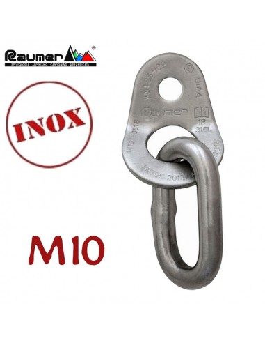 Plaqueta Wing M10 inox. con anillo...