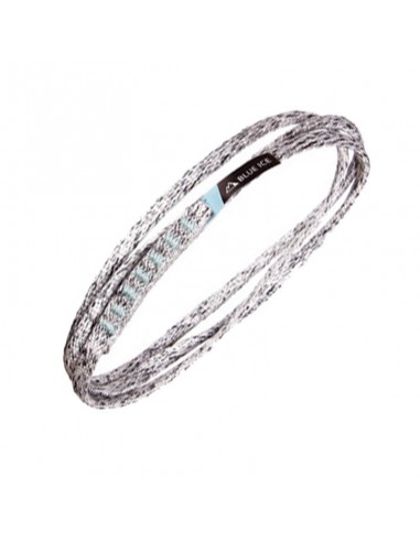 mission lumière élingue 60 cm (blanc/noir) - anneau tubulaire dyneema 8 mm - glace bleue