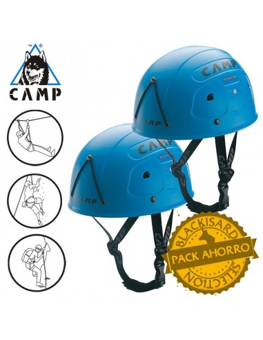 Pack 2 Rockstar Light Blue - Casco versátil y sólido (53-62cm) - Camp